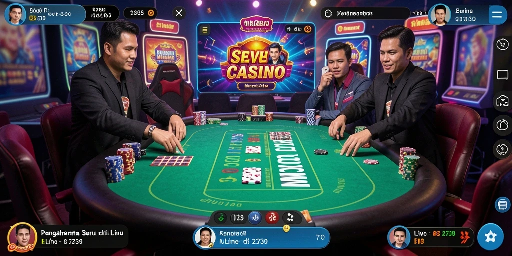 Gameplay Live Casino yang mendebarkan dan interaktif.