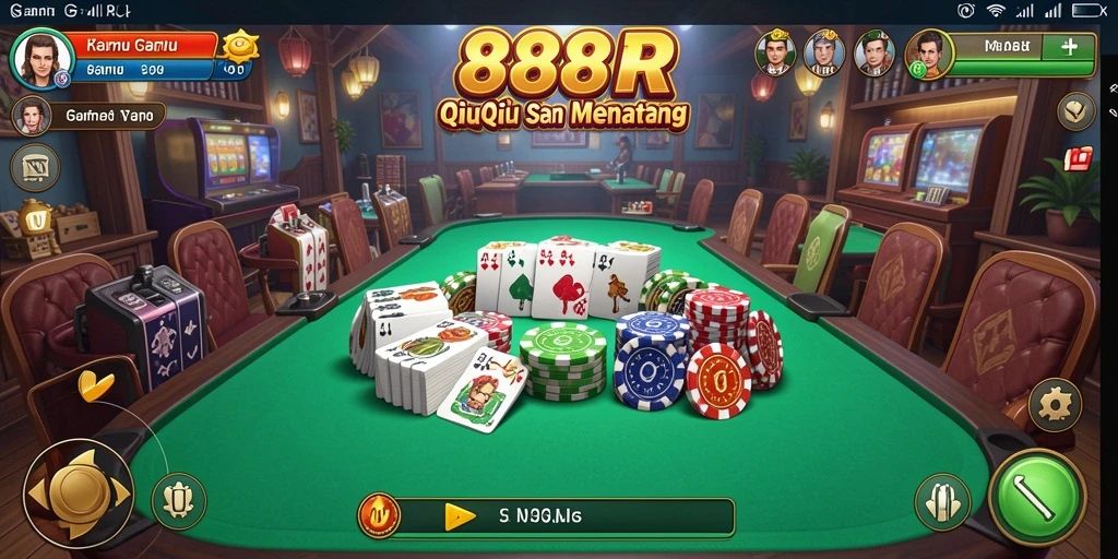 Screenshot menampilkan serunya gameplay QiuQiu 888R.