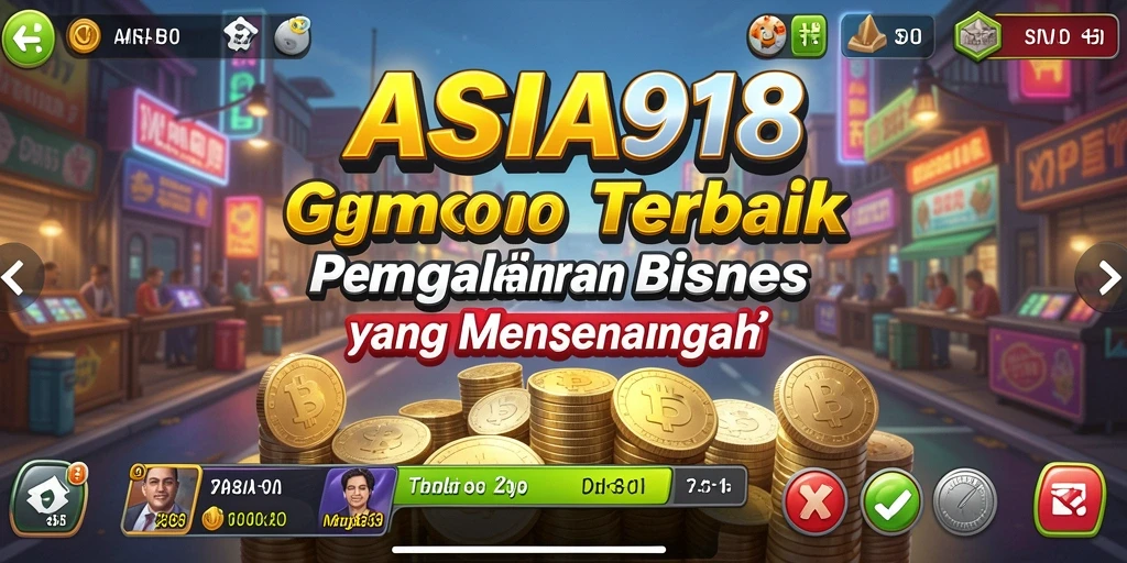 Tampilan gameplay ASIA918 dengan elemen manajemen bisnis yang menarik.