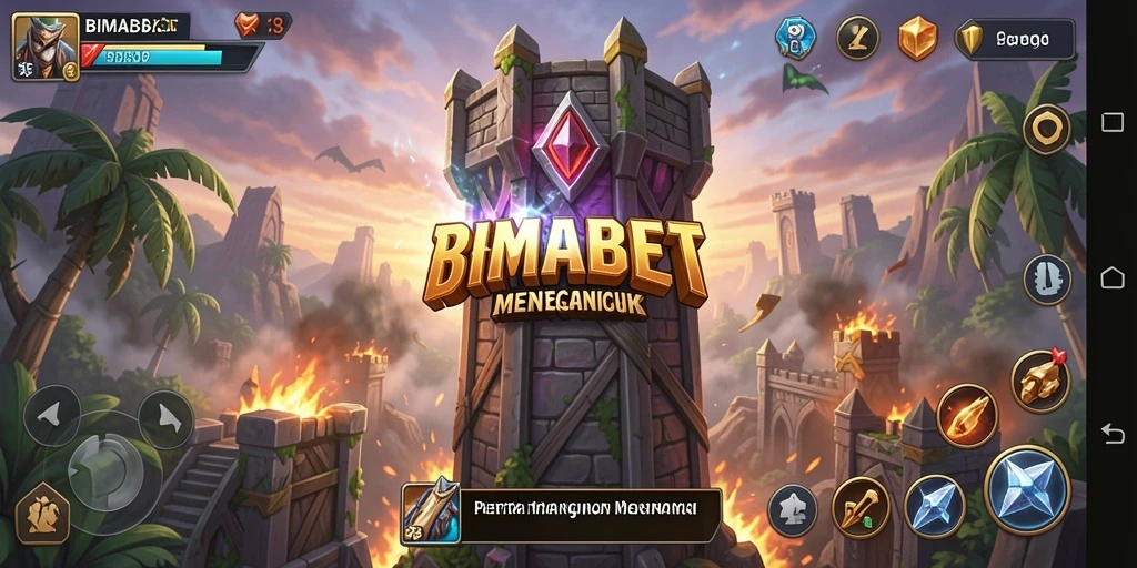 Screenshot menampilkan aksi mendebarkan dalam gameplay Tower Defense BIMABET.