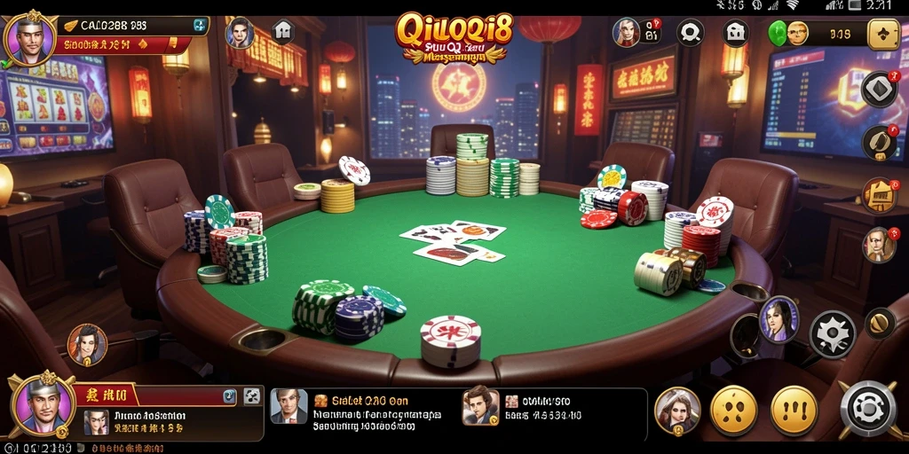 Tampilan gameplay seru dari CALO288 dalam permainan QiuQiu.