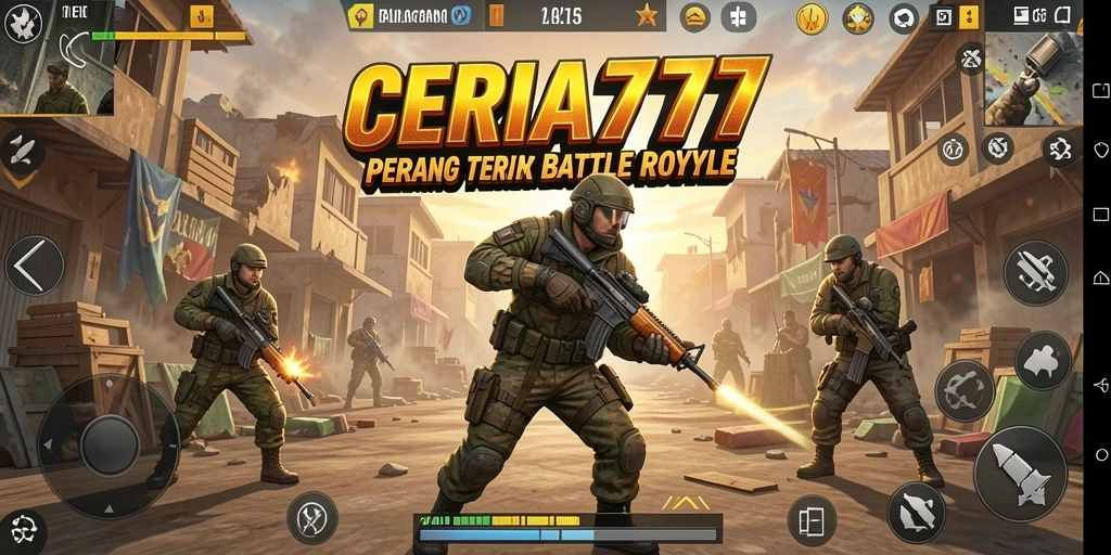 Gameplay seru dan mendebarkan dalam CERIA777 Battle Royale.
