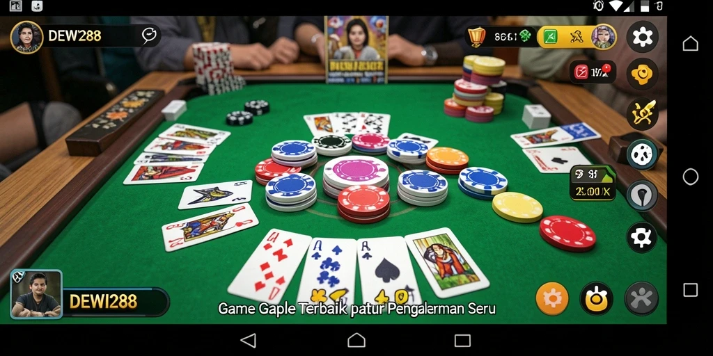 Tampilan gameplay seru dari DEWI288 saat bermain Gaple.