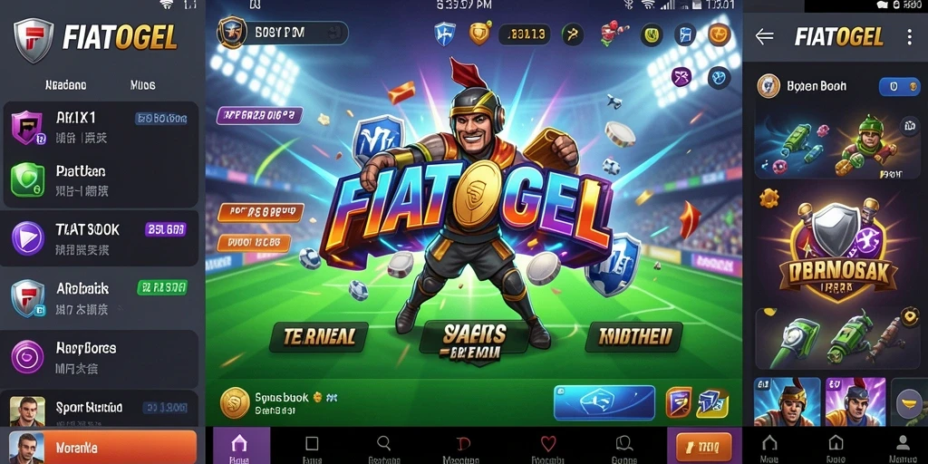 Tampilan utama <strong>FIATOGEL</strong> menunjukkan berbagai opsi taruhan olahraga.