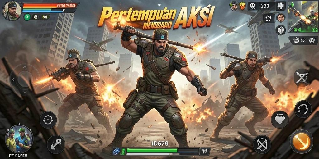 Tampilan gameplay aksi yang mendebarkan di ID678.