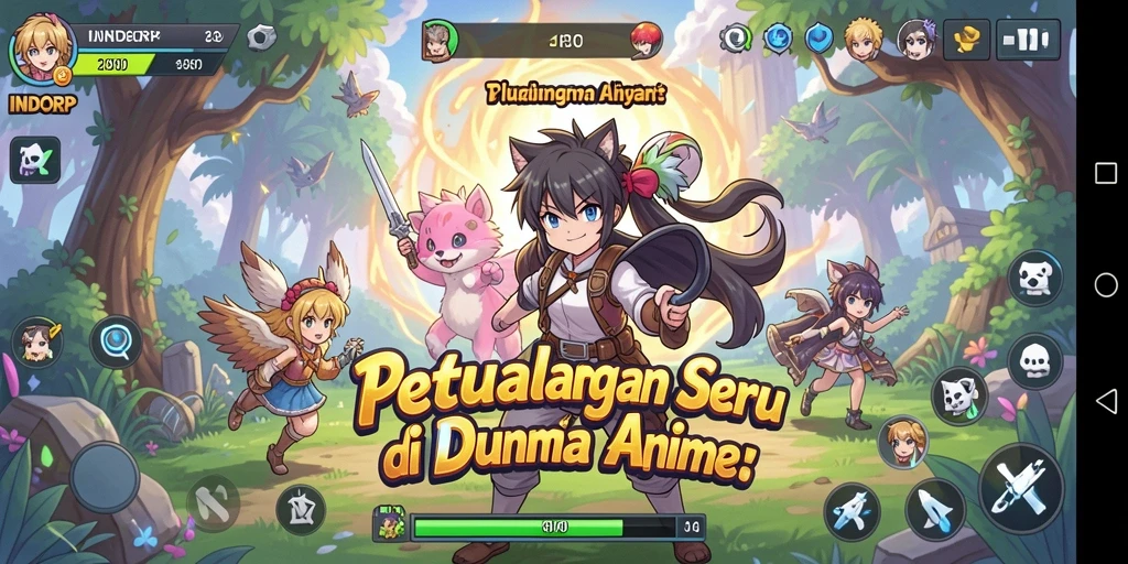 Gameplay INDORP yang penuh warna dan karakter menarik.