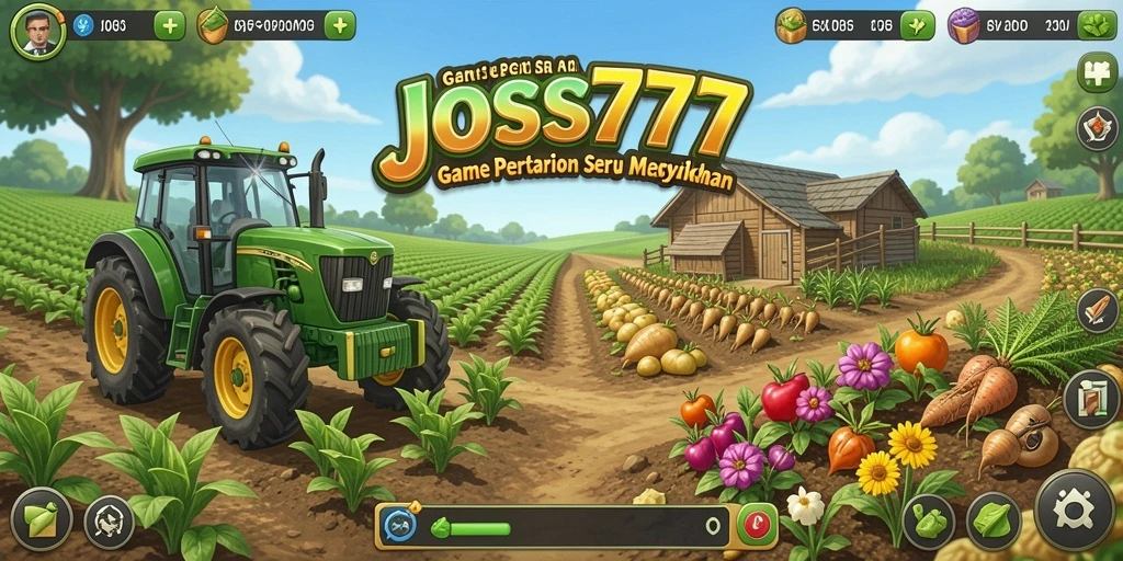 Gameplay seru JOSS777 dengan aktivitas pertanian yang menarik.