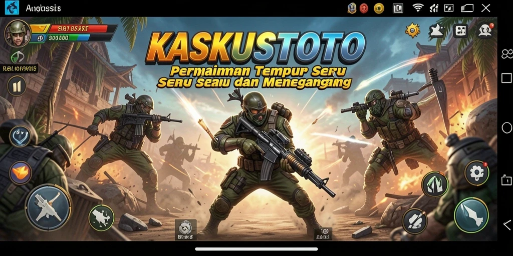 Screenshot gameplay KASKUSTOTO yang menampilkan aksi pertempuran seru.