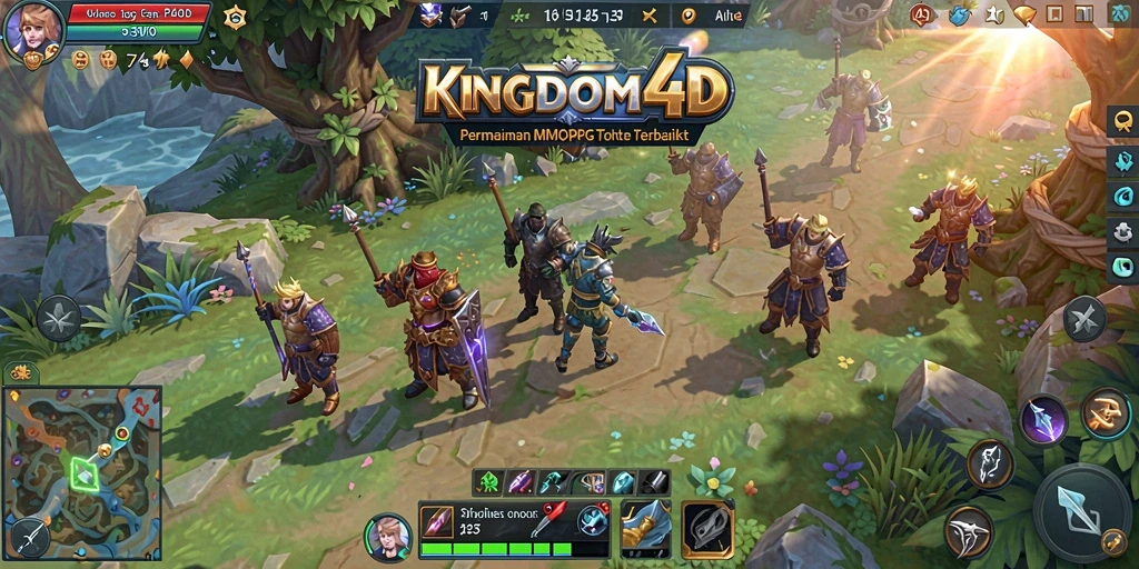 Tampilan gameplay menarik dari KINGDOM4D dalam dunia MMORPG.