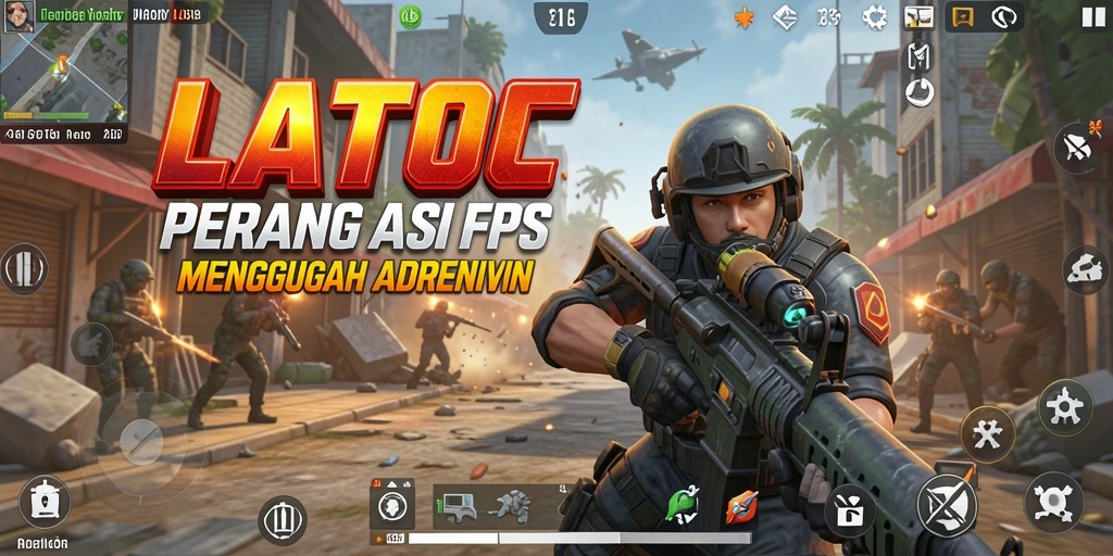 Tangkapan layar LATOTO menampilkan aksi pertempuran FPS yang mendebarkan.