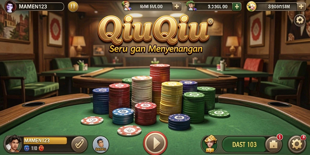 Tampilan gameplay QiuQiu yang seru di MAMEN123.