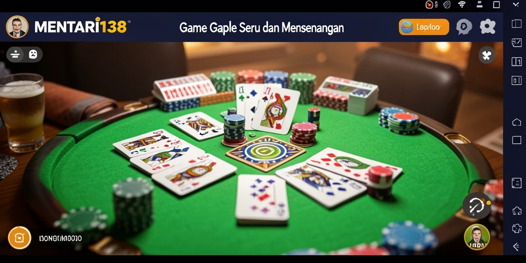Gameplay seru Gaple di MENTARI138 dengan teman-teman.