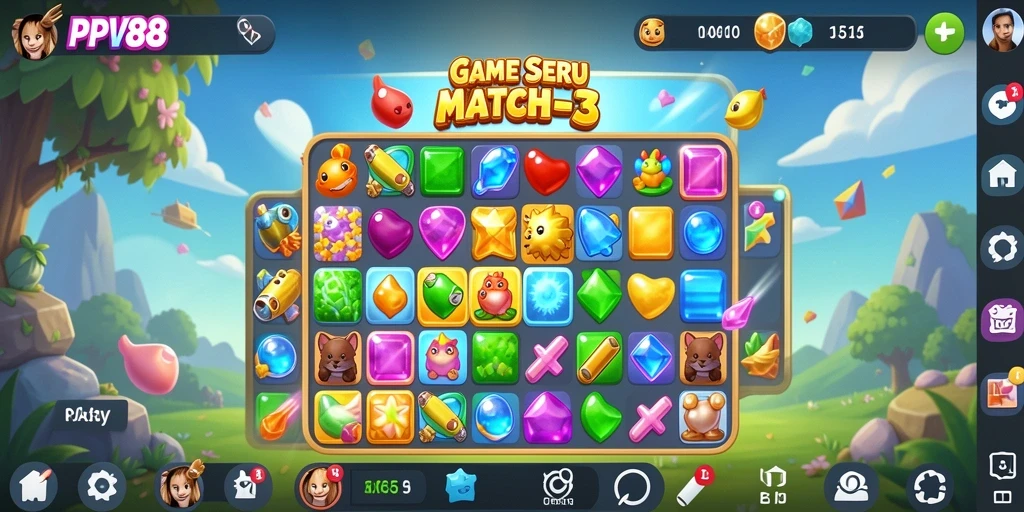 Tampilan gameplay PPV88 yang penuh warna dan menyenangkan.