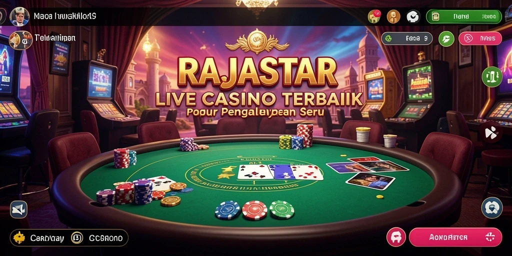Tampilan menarik dari gameplay <strong>Live Casino</strong> RAJASTAR dengan dealer profesional.