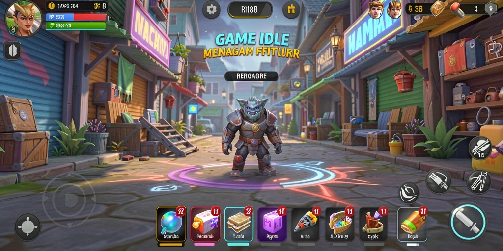 Tampilan gameplay RI188 yang menarik dengan elemen Idle.
