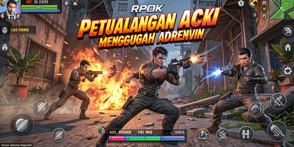 Tampilan gameplay RPOK dengan aksi mendebarkan dan efek grafis menarik.