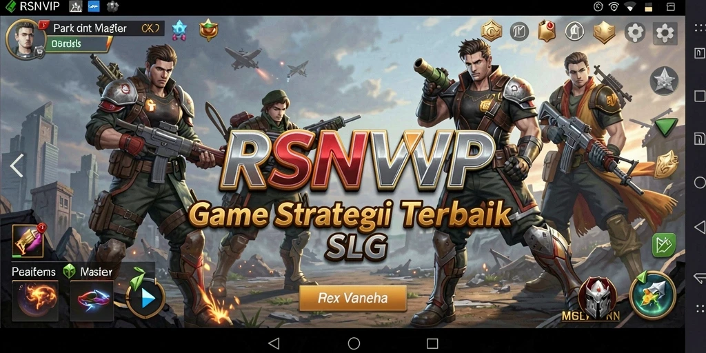 Screenshot utama RSNVIP menunjukkan pertempuran strategis yang seru.