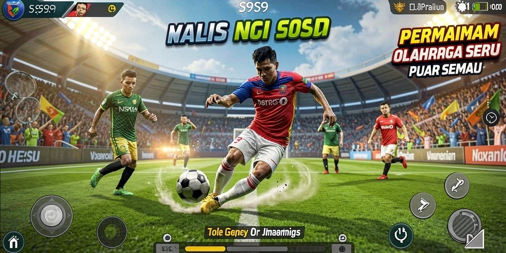 Tampilan gameplay seru di S9S9 dengan berbagai olahraga.