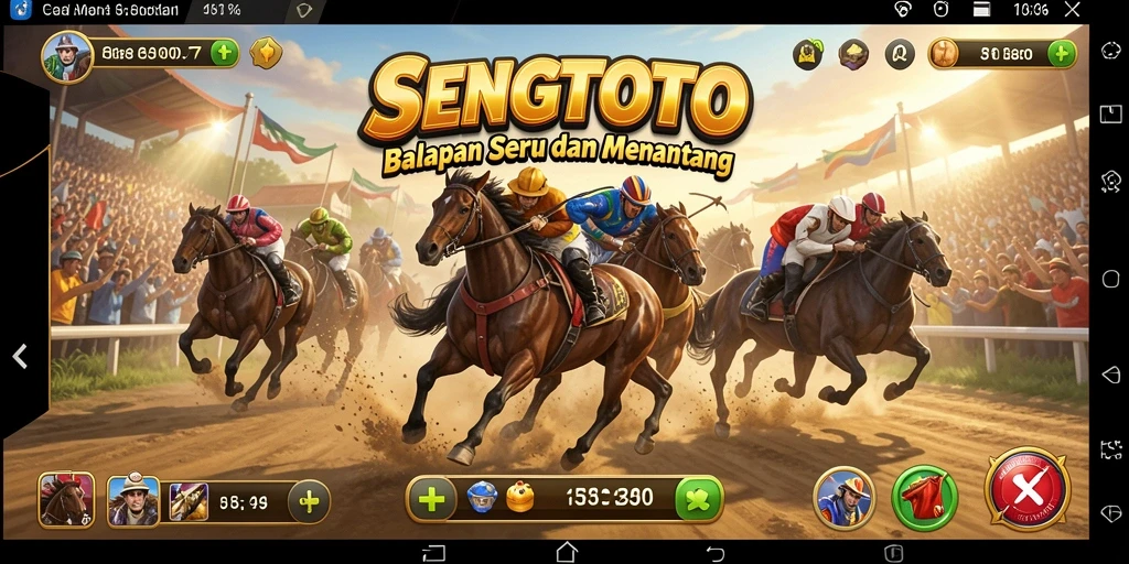 Tampilan fitur gameplay balapan yang seru di SENGTOTO.