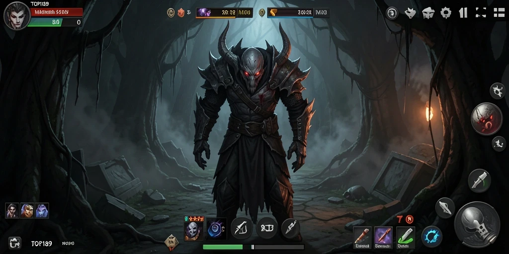 Tangkapan layar menunjukkan gameplay mencekam dalam TOPI189.