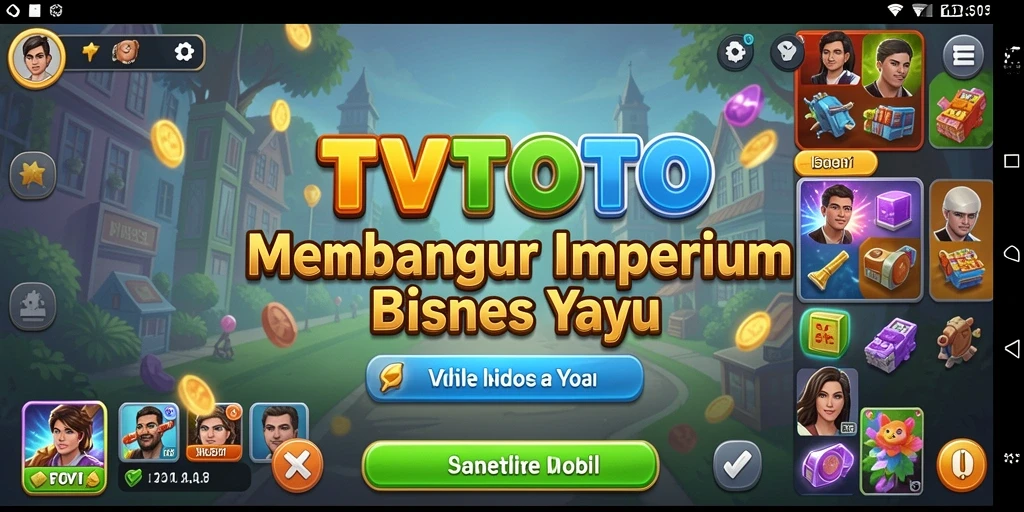 Tampilan permainan <strong>TVTOTO</strong> yang menarik dengan pengalaman Tycoon yang mendalam.
