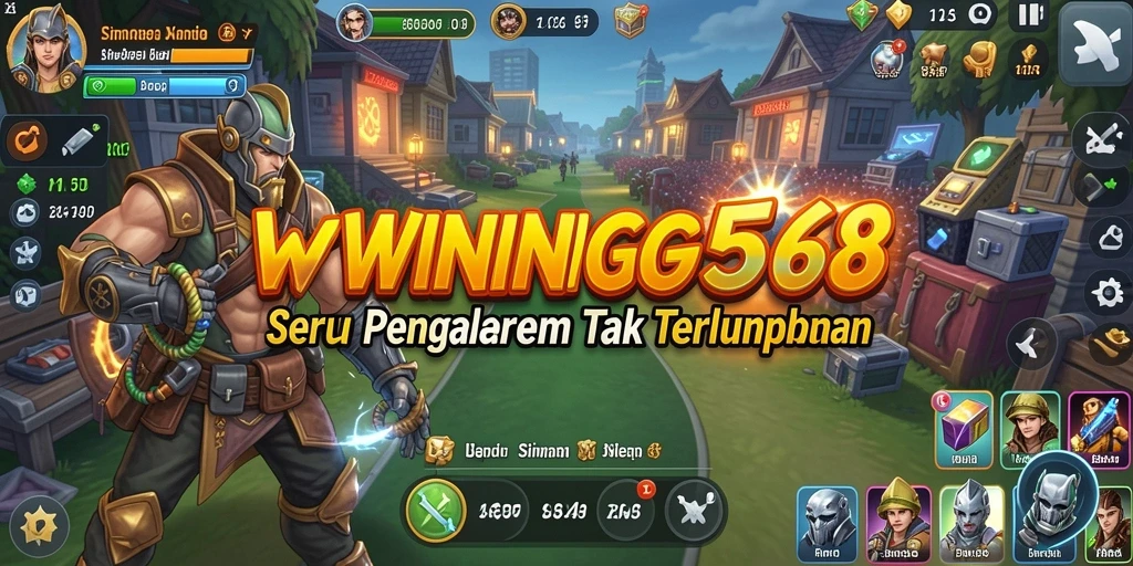 Screenshot utama WINNING568 menunjukkan gameplay simulasi yang mendebarkan.